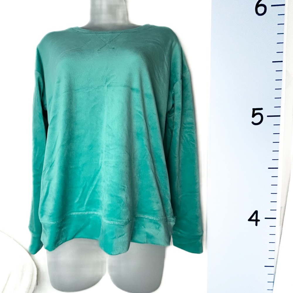 Muk Luks Green Plush Pajama Top Medium